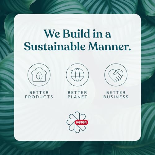 Keter Unity XL Outdoor Portable Table and Storage Cabinet with Hooks for Grill Accessories Stainless Steel Top for Patio, Kitchen, Island or Bar Cart, Dark Grey