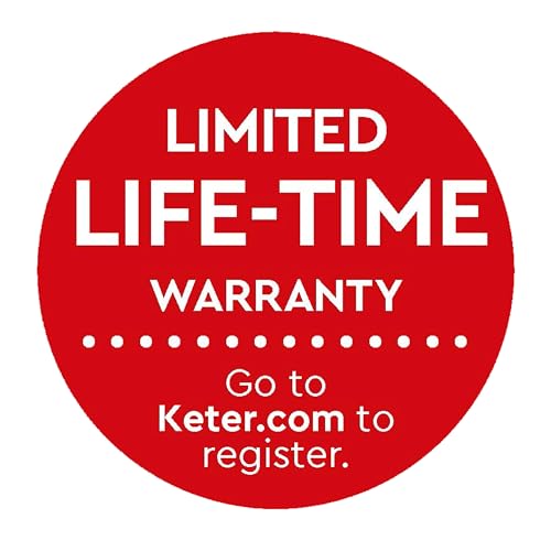 Keter Grande Store Outdoor Double Door Garden Furniture Storage Shed Grey Duotech+ Wood Look and Feel | Fade Free | All Weather Resistant | Safe and Secure | Zero Maintenance