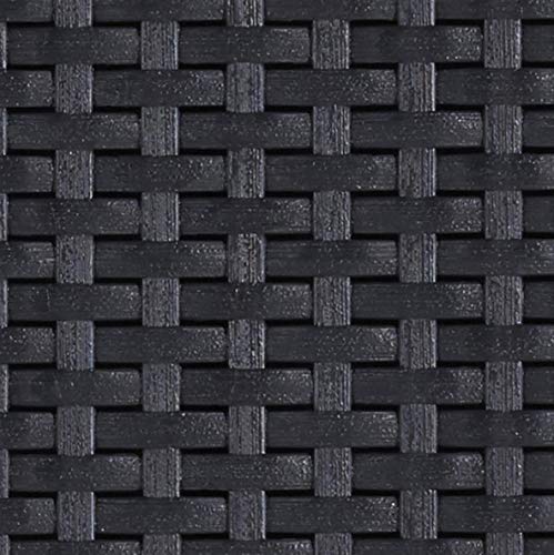 Keter GF06784 Corfu Outdoor 4 Seater Rattan Sofa Furniture Set with Accent Table - Graphite with Cream/Mushroom Cushions