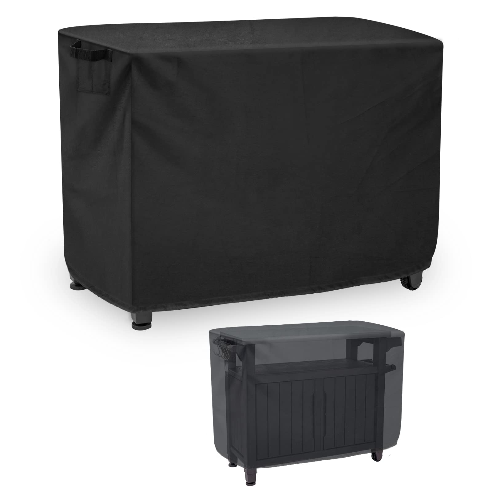 Outdoor Prep Table Cover for Keter Unity XL, Windspeed 420D Outdoor Table Cover Patio Table Cover 52in for Keter Unity XL, Outdoor Table Cover Waterproof for Storage Prep Table Cover(140x61x81cm)