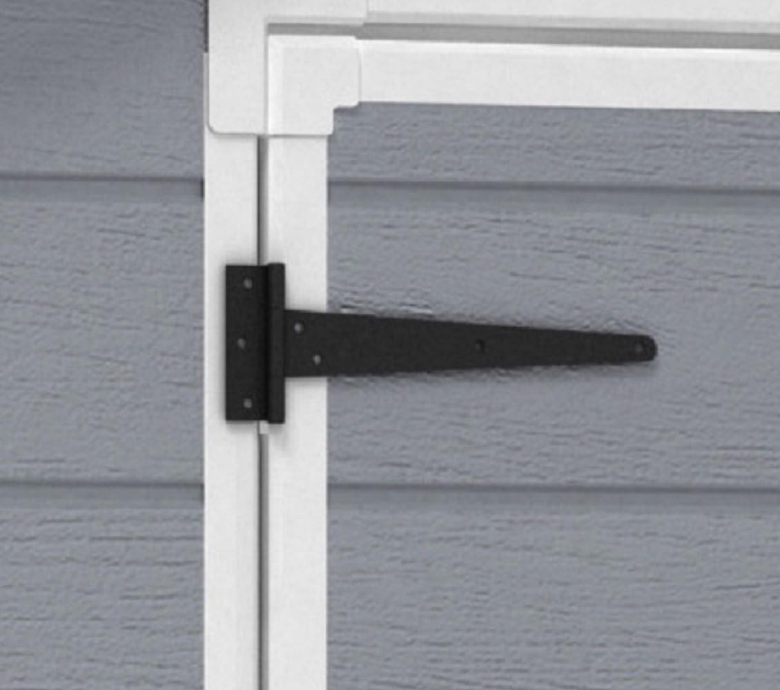 Keter Manor Outdoor Plastic Garden Storage Shed, Grey, 6 x 8 ft