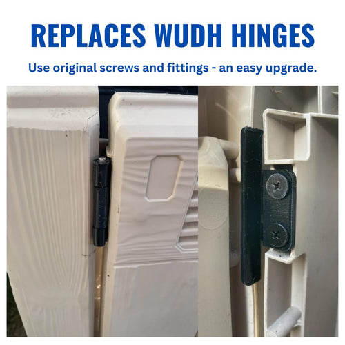 EASYREP 2 Pack Replacement WUDH Hinge for Keter Ultra and Max Store It Out Storage Garden Deck Bin Box