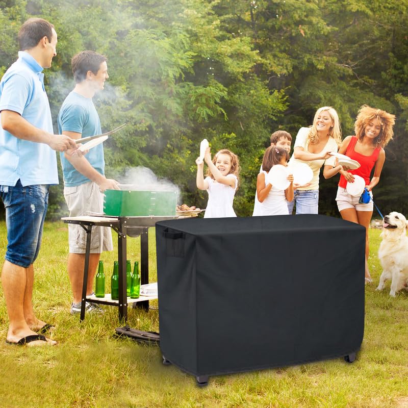 Hoedia Outdoor Prep Table Cover-52 Inch for Keter Unity XL & Storage Cabinet, 420D Bar Cart Cover Waterproof, Dustproof & UV Resistant