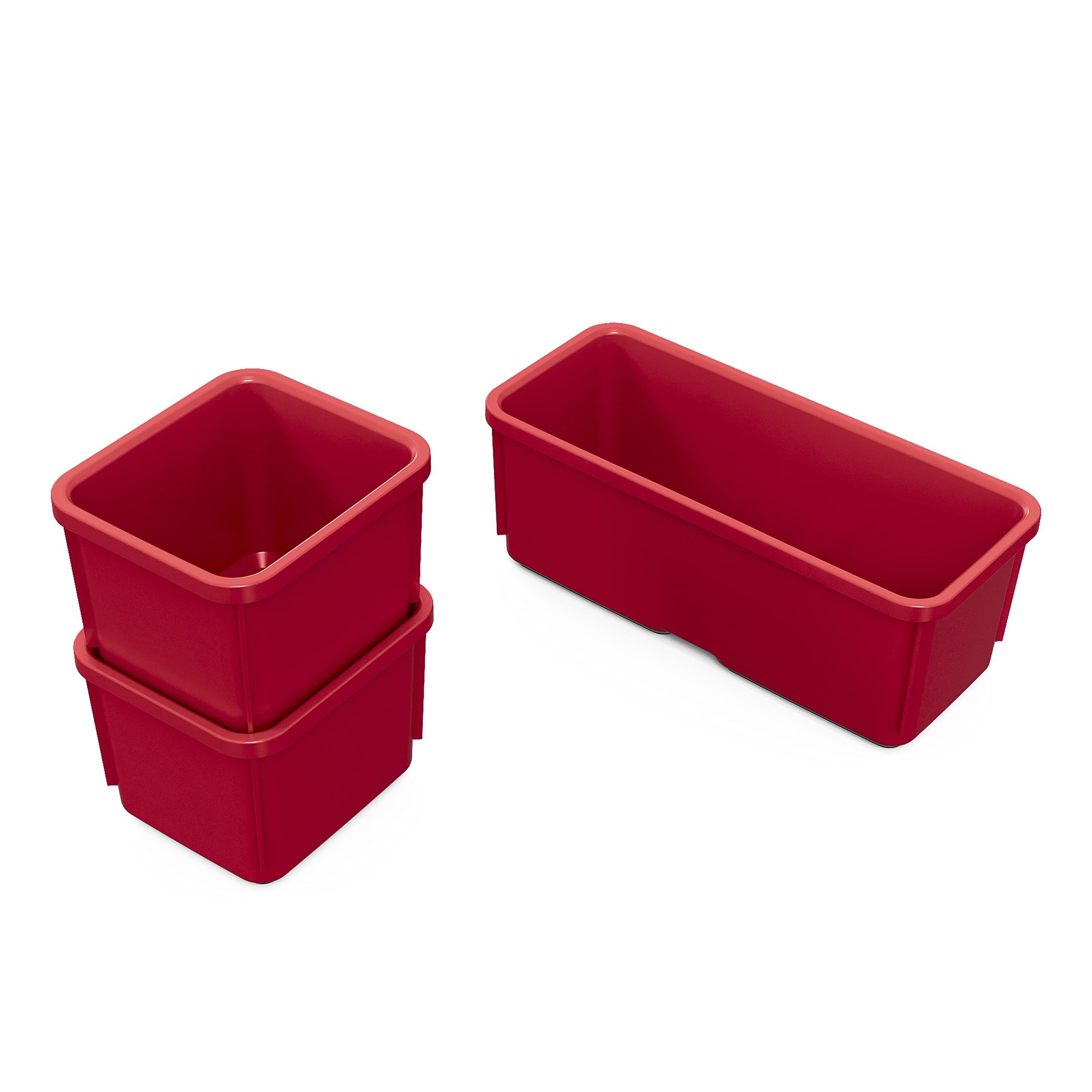 Keter Stack n' Roll Modular DIY Tool Storage System Cart with Wheels, Stackable, Lightweight, Durable, Water Resistant, Black