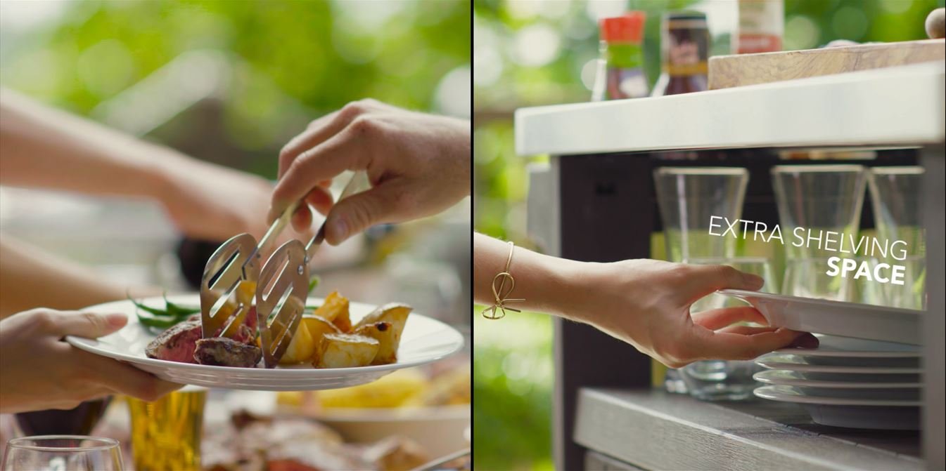 Keter Garden Kitchen and Food Station - Grey