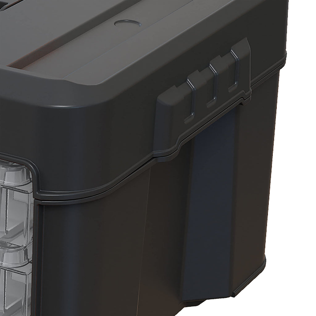 Keter Stack n' Roll Modular DIY 3 Organiser Set, Stackable, Lightweight, Durable, Water Resistant, Black