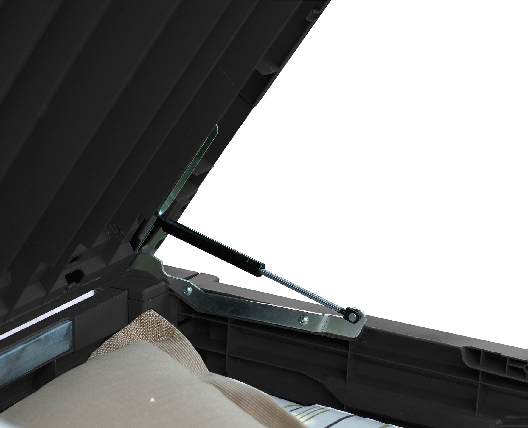 Keter Brightwood 454L Outdoor 60% recycled Garden Furniture Storage Box Brown Wood Panel Effect Fade Free All Weather Resistant Safe and Secure Zero Maintenance 2 year Warranty