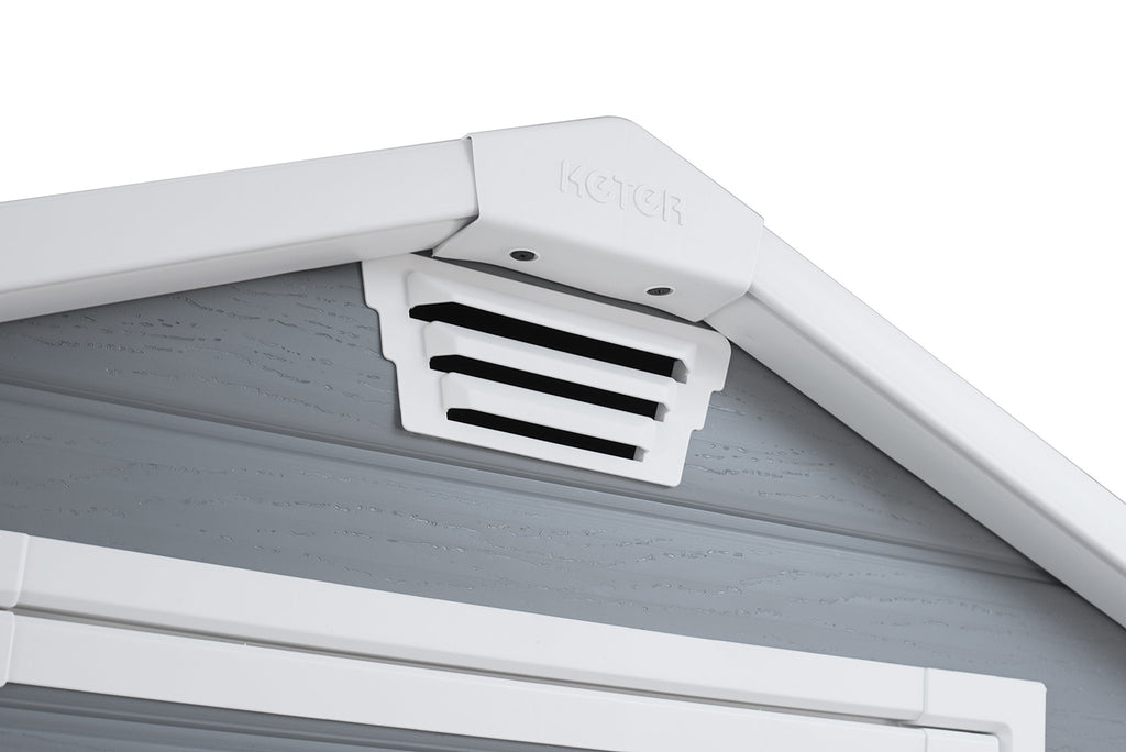 Keter Manor Outdoor Plastic Garden Storage Shed, Grey, 6 x 4 ft