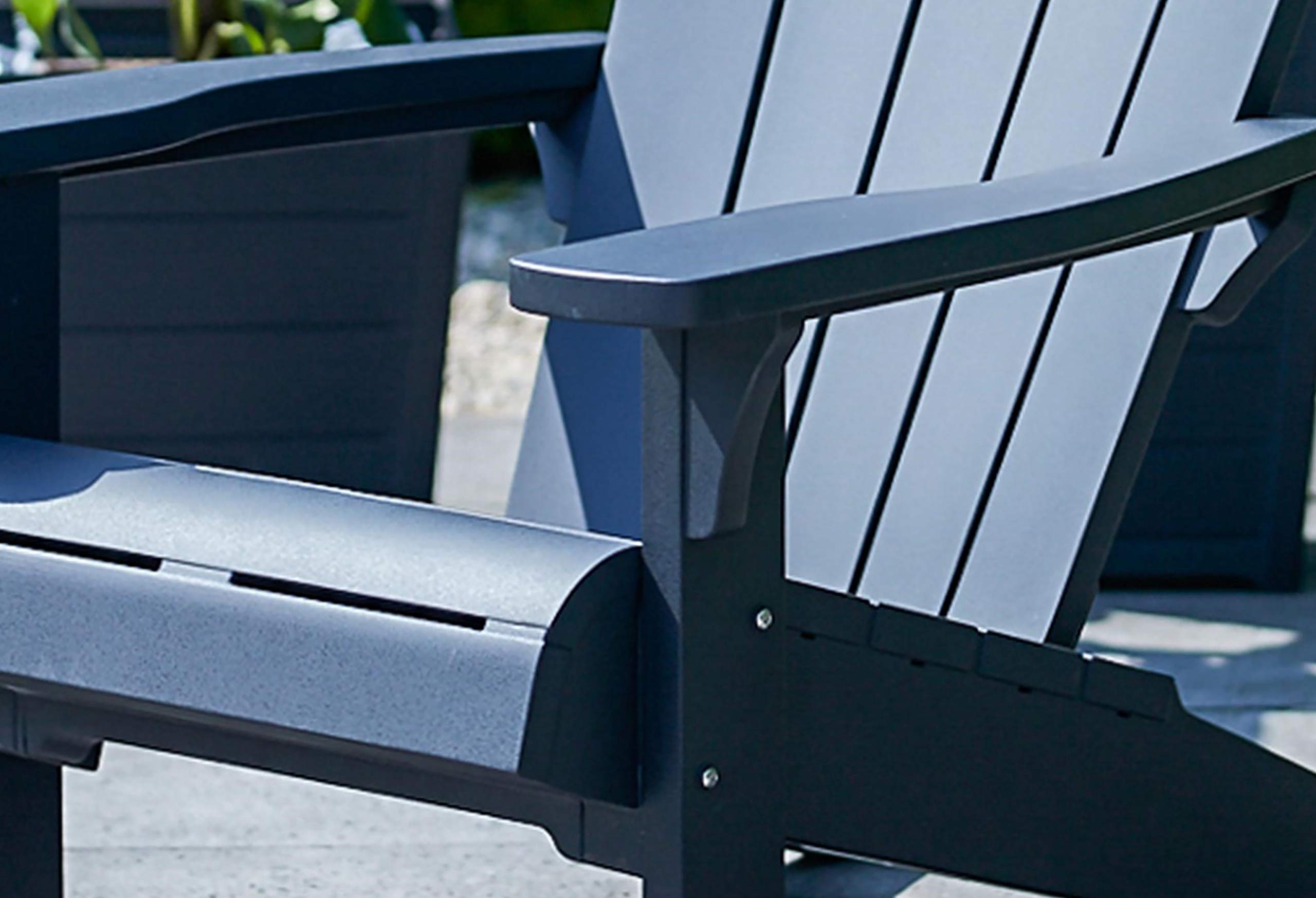 Keter Alpine Adirondack Outdoor Garden Furniture Chair - Graphite Grey