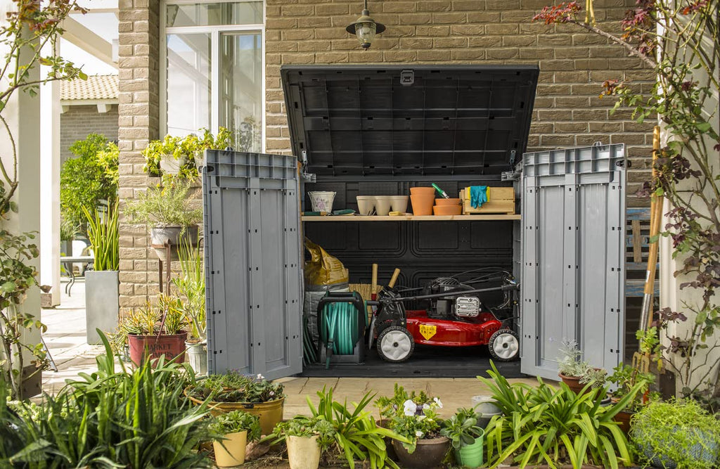 Keter Store It Out Pro Outdoor Garden Furniture Storage Shed Grey| Fade Free | All Weather Resistant | Safe and Secure | Zero Maintenance | 5 year Warranty