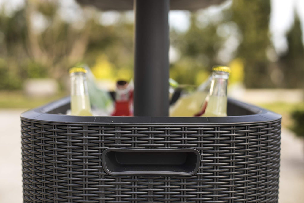 Keter Bevy BAR Cocktail Table, Polypropylene, Anthracite Grey