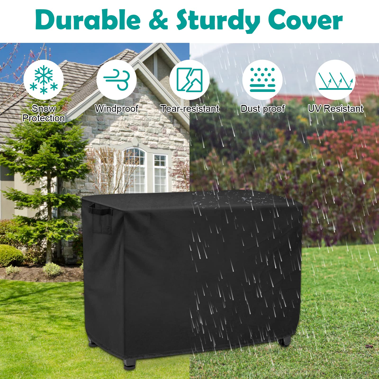 Outdoor Prep Table Cover for Keter Unity XL, Windspeed 420D Outdoor Table Cover Patio Table Cover 52in for Keter Unity XL, Outdoor Table Cover Waterproof for Storage Prep Table Cover(140x61x81cm)
