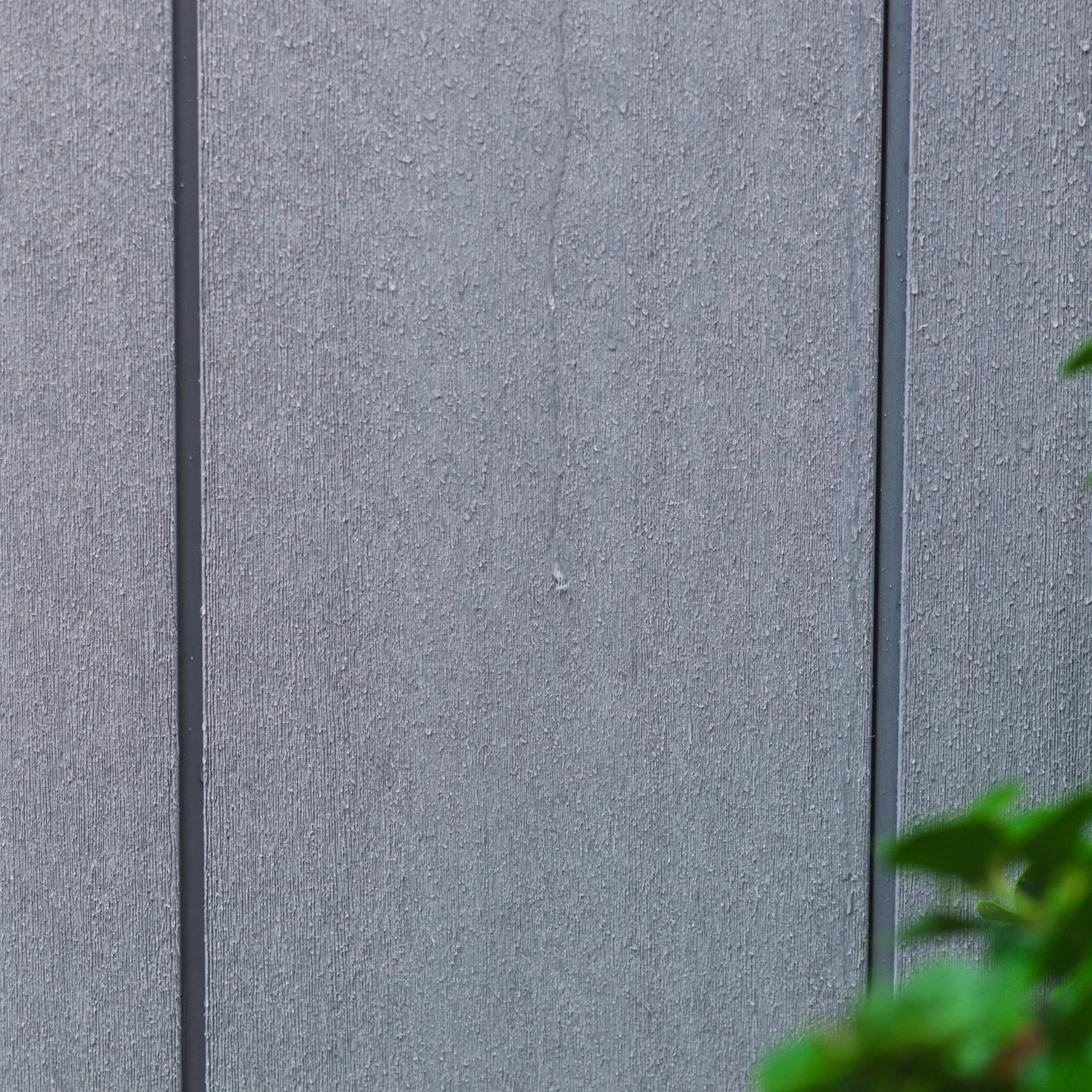 Keter Grande Store Outdoor Double Door Garden Furniture Storage Shed Grey Duotech+ Wood Look and Feel | Fade Free | All Weather Resistant | Safe and Secure | Zero Maintenance