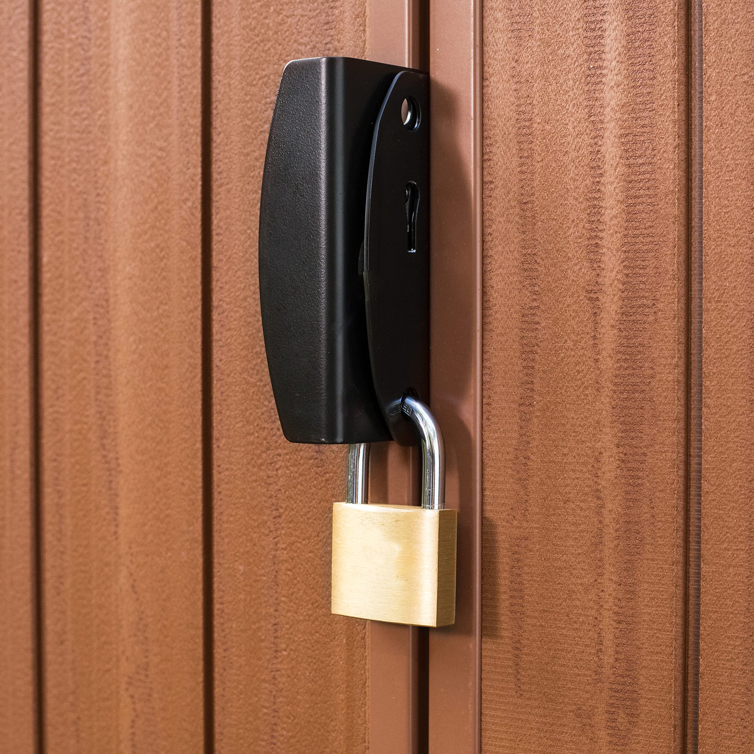 Keter Darwin Outdoor Apex Double Door Garden Storage Shed 6 X 4ft Brown Wood Look And Feel | Fade Free | All Weather Resistant | Safe And Secure | Zero Maintenance | 15 Year Warranty