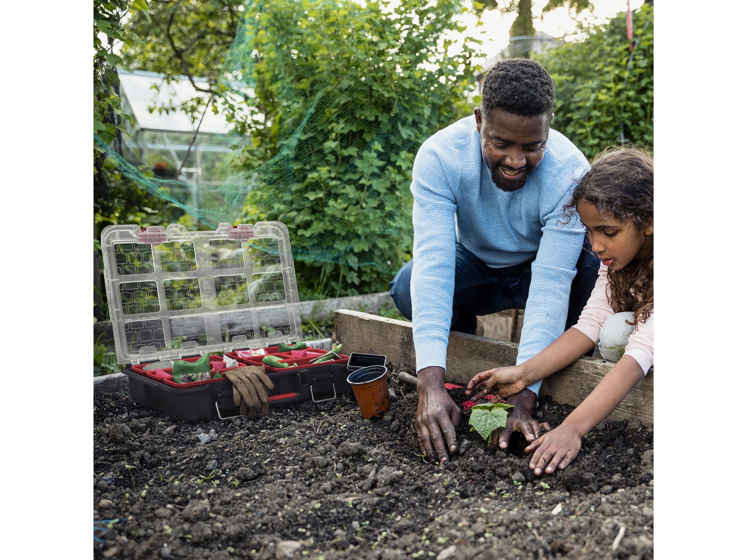 Keter Stack n' Roll Modular DIY Organiser, Removable Bins, Stackable, Lightweight, Durable, Water Resistant, Black