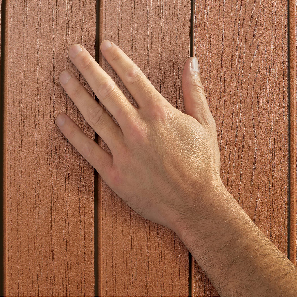 Keter Darwin 380L Outdoor Garden Furniture Storage Box Brown Evotech+ Wood Look and Feel | Fade Free | All Weather Resistant | Safe and Secure | Zero Maintenance | 2 year Warranty