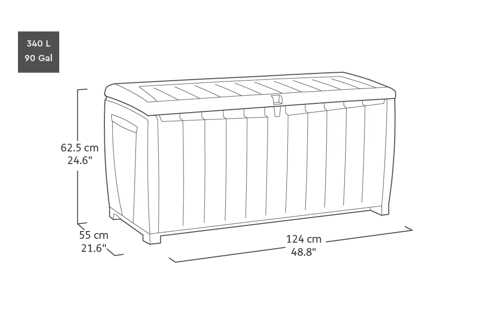 Novel Deluxe 340L Storage Box - Brown