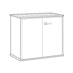 Cortina Bella 1000L Storage Cabinet - Grey