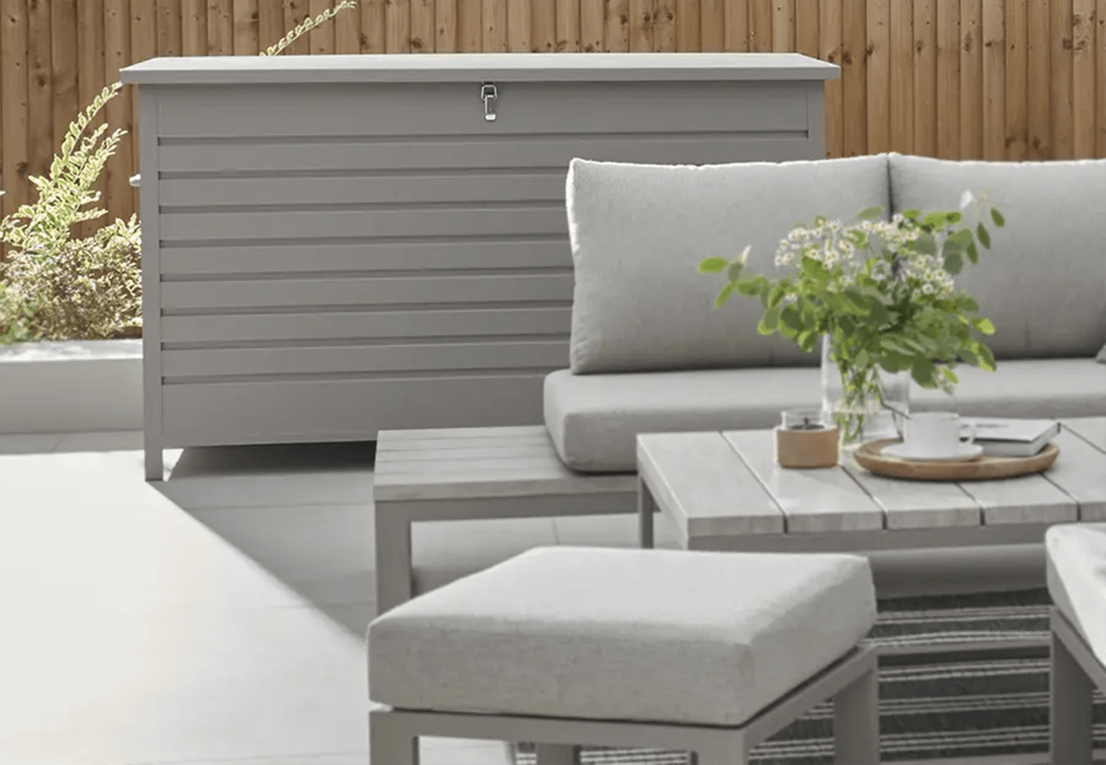 Kettler Medium Aluminium Storage Box - Pebble